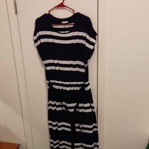 Maurices Black and White Striped Maxi Dress